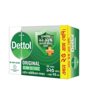 Dettol Original Bathing Soap Bar Care 125gm (25gm Extra)